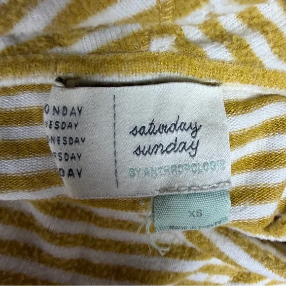 Anthropologie Saturday Sunday Homebound Cowl Neck Tunic Sweater Yellow XS - Picture 8 of 8